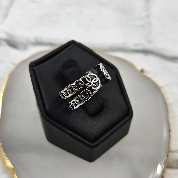 Chain Link Adjustable Fashion Ring A10 x3 - Picture 2 of 7